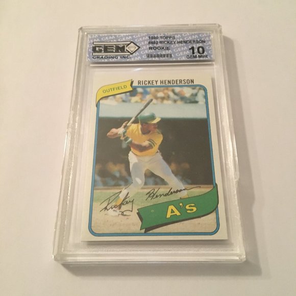1980 Topps Rickey Henderson Rookie Card RC GEM Gem Mint 10 #482 - Picture 1 of 12